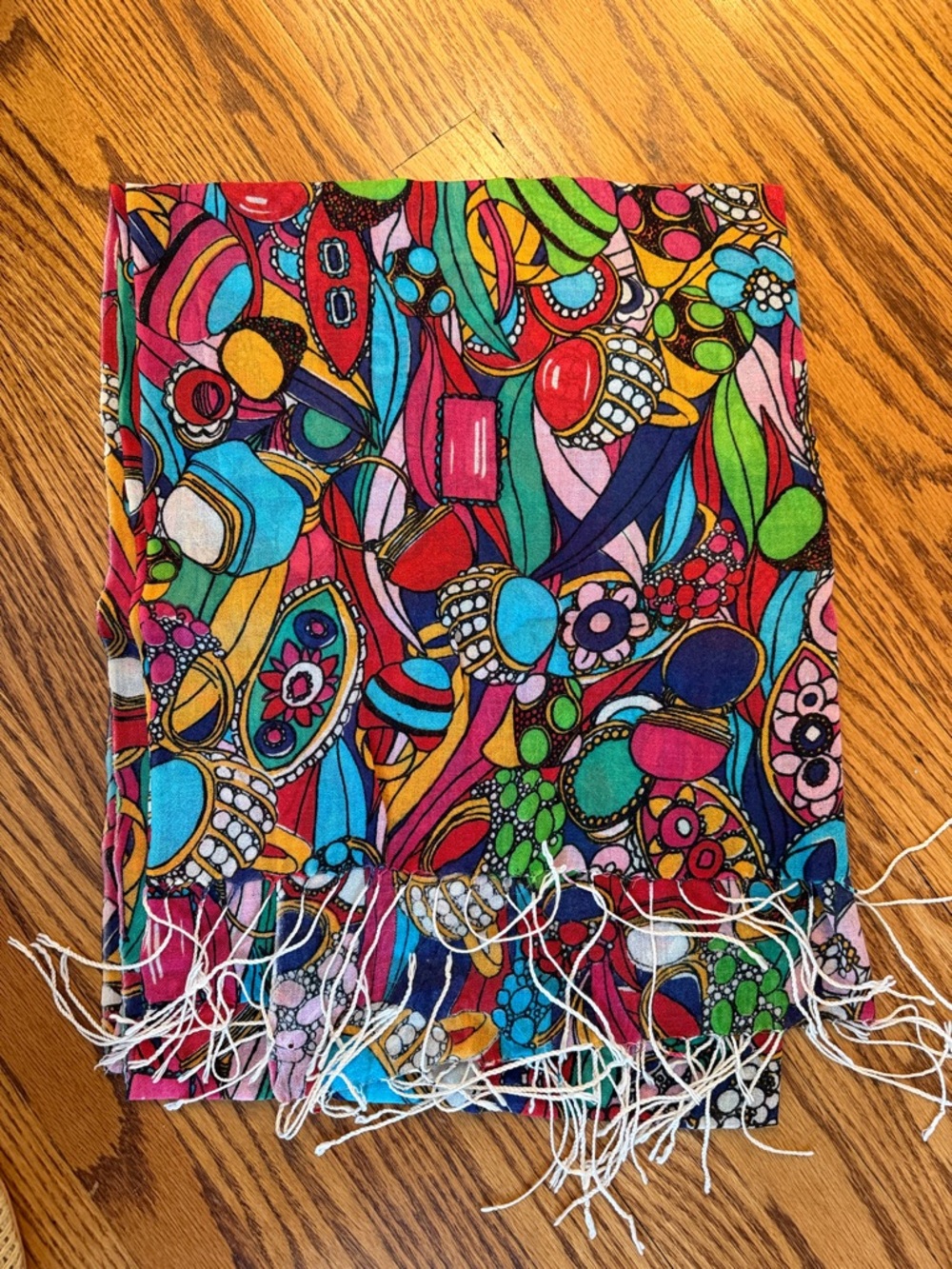 Lilly Pulitzer Bright Multi-Color Floral & Paisley Fringe Scarves (3) - Picture 5 of 5